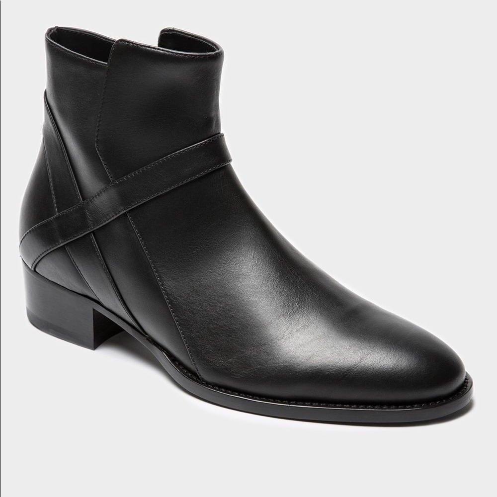 Size 12 Grand Voyage Black Leather Ankle Boots